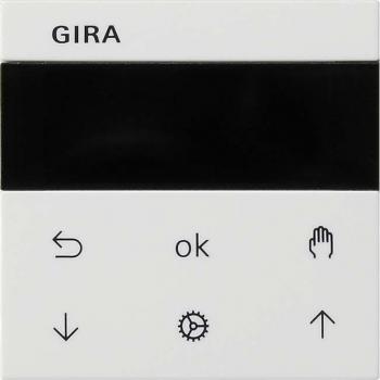 Gira S3000 Jalousie and Timer Control Switch with Display System 55 Glossy White (536603)