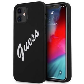 Funda Guess Vintage de silicona para iPhone 12 mini color Negro