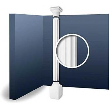 Columna Dorica Completa de Estuco Orac KD6 Luxxus 2,87 m - Elemento Decorativo Clásico Redondo