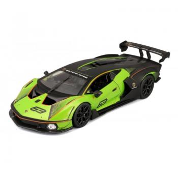 Maqueta de Coche Bburago Lamborghini Exxenza SCV12 1:24, Metal, Puertas Abatibles, Color Verde/Negro