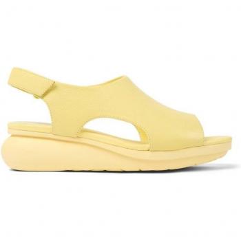 Sandalias de cuña de mujer lisas de piel