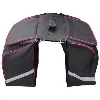 Filmer  Bicicleta Bolso con Rayas Dobles reflectores, Negro, 46.353