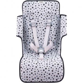 Colchoneta Jyoko para Silla Maclaren y Techno de Algodón y Espuma, compatible con modelos Quest y Techno, diseño Black Star