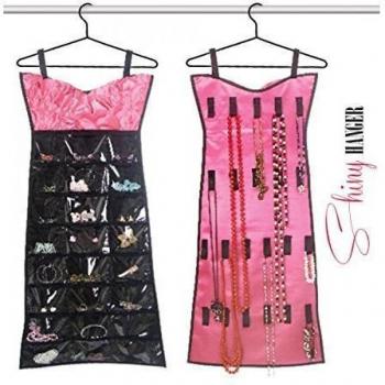 Vestido Joyero Rosa Shiny Hanger. Organizador de Joyas