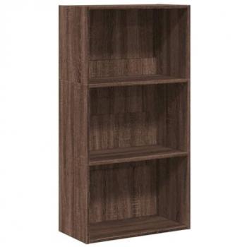 Estantería de madera de ingeniería marrón roble 60x30x114 cm