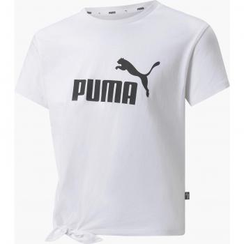 Camiseta Puma Essential Logo Knotted Infantil Blanco/Negro