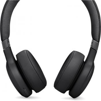 2024 JBL JBLLIVE670NCBLKAM Black, JBL Black Live 670NC Bluetooth Wireless On-Ear Noise Cancelling Headphones