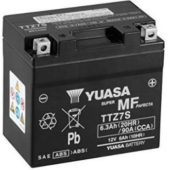 Batería de Moto YUASA TTZ7-S 6Ah 12V (compatible con YTZ7-S)