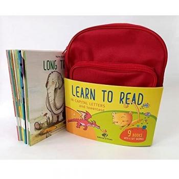 Learn to Read in CAPITAL Letters and Lowercase: 9 children's books with a free backpack: 10