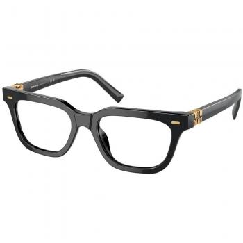 Miu Miu MU07XV 16K1O1 Armazones para Mujer Negros, Lentes Recetados Para Mujer Negros, Gafas Recetadas para Mujer Negras