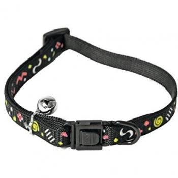 Collar para gato de nylon Carnaval Negro (25/35cm X 10mm)