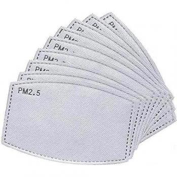 50 unidadesfiltros de carbón activado PM2.5 5 capas reemplazables de papel de filtro antiniebla