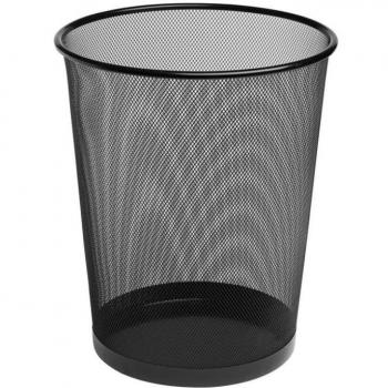 Papelera Metálica de Rejilla Bismark 18 Litros 340x240mm Negro