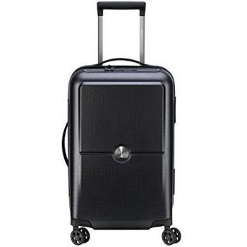 Delsey Turenne 55cm Black Hard Shell Cabin Trolley with 4 Wheels