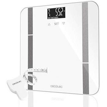 Cecotec Surface Precision 9400 Full Healthy Báscula Baño Digital de alta precisión.Plataforma de cristal templado de seguridad,pantalla LCD invertida y capacidad máxima de 180kgr.Con cinta métrica