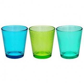 Set de 3 Vasos de Agua Tognana Golf Multicolor 340 ml