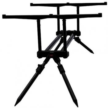 JRC X-Lite DR Pod Rodpod para 3 cañas, soporte de caña de pescar, manejo de la caña, ideal para pesca gruesa y match, adecuado para carpa, unisex, color negro