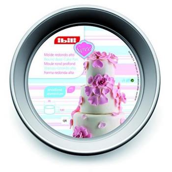 Molde Redondo Recto Extra Alto 35x10 cm Ibili, Acero Inoxidable, Color Argento