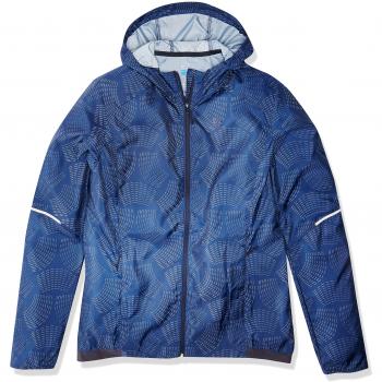 Salomon Agile Wind Print Hoodie W - Sudadera, Mujer, Azul