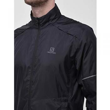 SALOMON Agile Wind Jkt Jacket, Hombre, Black, XS