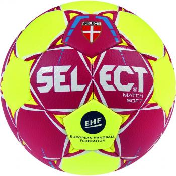 SELECT Match Soft Balón de Balonmano, Unisex Adulto, Rojo, Amarillo, Blanco, 2