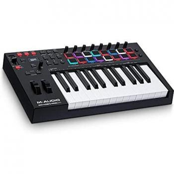 M-Audio Oxygen Pro 25 - 25-Key USB Powered MIDI Controller with Smart Controls, Velocity-Sensitive Keys, Assignable Knobs and Faders, Transport Controls, DAW Integration, Pitch Bend and Modulation Wheels, USB Bus-Powered