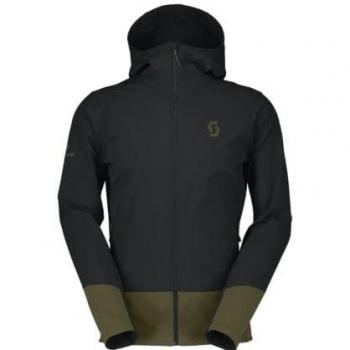 Chaqueta de montaña Scott SCO Jacket Explorair Softshell SL (negro/verde fuego) Hombre, cortavientos, diseño ligero y transpirable, ideal para actividades al aire libre