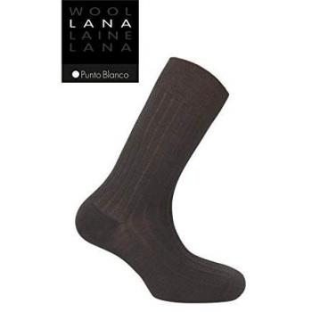Punto Blanco - CALCETÍN DE LANA CLÁSICO MARRON, M