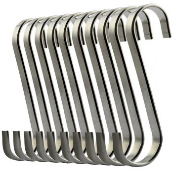 ilauke 10pcs S ganchos Ganchos en Forma de S de Acero Inoxidable para Dormitorio, Bathroon, Cocina, y Oficina