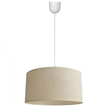 Luz Colgante Cilíndrica Alba Ecru Blanca 40cm