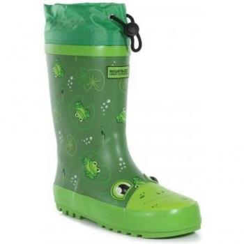 Regatta Mudplay Jnr Frog Square Waterproof Wellington Boots for Kids - Size UK 11