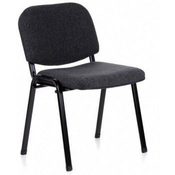 Silla de visita XT 600, antracita/negro, apilable y con estructura metálica