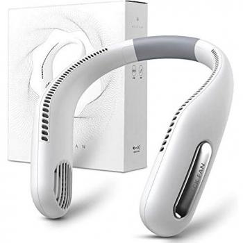 MARYARM Ventilador de Cuello Manos Libres,Ventilador Cuello USB Recargable con 3 Velocidades Ajustable,Mini Ventilador Portatil sin Aspas para Viajes,Deportes al Aire Libre,Oficina,Hogar