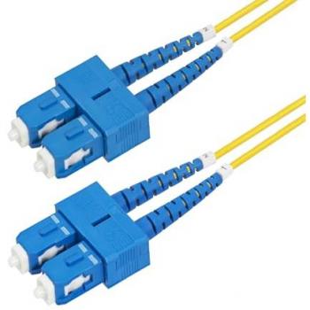 StarTech.com 2m (6.6ft) SC to SC (UPC) OS2 Single Mode Duplex Fiber Optic Cable 9/125µm 40G/100G Zipcord Bend Insensitive Low Insertion Loss - LS