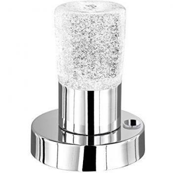 Defibrico - Sobremesa Led Touch Cristo Cristal Punteado Ø11 cm Trio Iluminación, Lámpara de sobremesa, iluminación LED, diseño moderno con base de metal y pantalla de cristal punteado