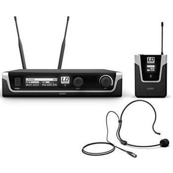 Sistema de micrófono inalámbrico LD Systems U500 BPH con bodypack y auricular
