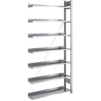 Estantería ensamblable para archivadores Hofe, galvanizada, altura 2350 mm, unidireccional, dimensiones 1000 x 300 mm