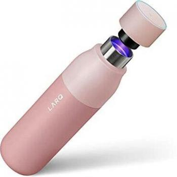 LARQ Bottle 500ml - Self-Cleaning Water Bottle and Water Purification System, Himalayan Pink