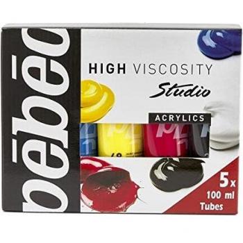 Pébéo 833000 Pack Primarios 5 tubos 100 ml surtidos