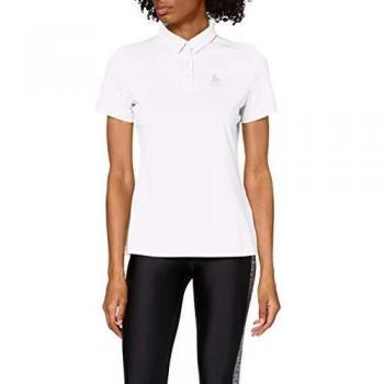 Odlo Polo para Mujer S/S Cardada, Mujer, Polo, 222201, Blanco, Small