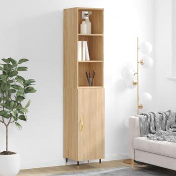 Aparador de madera multicapa roble Sonoma 34,5x34x180 cm