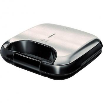 MPM MOP-19M Sandwichera Eléctrica, Capacidad para 2 Sandwiches, Placas con Forma de Triángulo Antiadherentes, Control Automático de Temperatura, Diseño Compacto, Ac