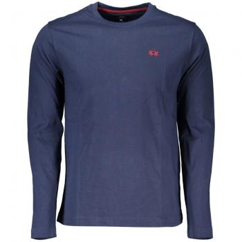 La Martina Regal Blue Crew Neck Embroidered Tee - L