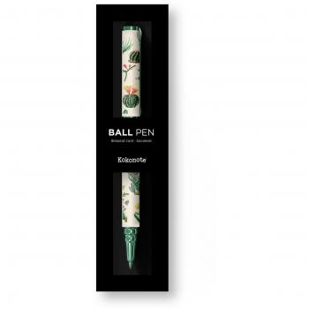 Bolígrafo Kokonote Botanical Cacti - Bolígrafo elegante con diseño de cactus en tonos verdes y beige