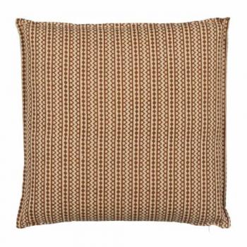 Cojín Decorativo de Algodón Marrón Beige 50 x 50 cm - Originalidad Garantizada