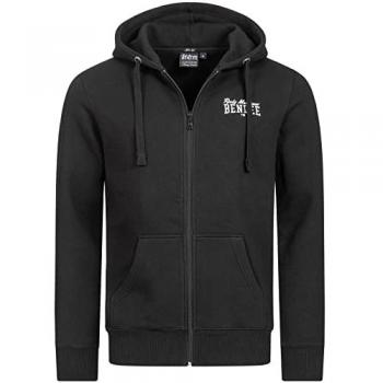 Benlee Chest Logo Full Zip Hooded Sweatshirt for Men, Black