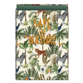 Carpeta Folio 4 Anillas 40mm WWF Save the Nature Cubierta de Cartón Forrado Anillas Niqueladas