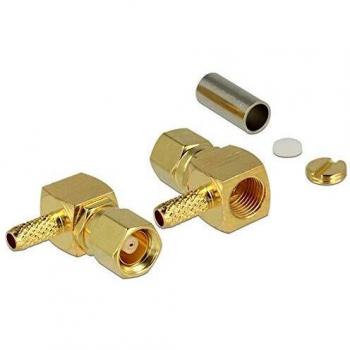 Conector macho SMC acodado para RG-174/RG-316 - DELOCK 65860