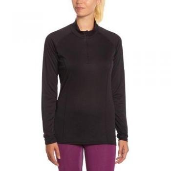 DAMARTSPORT Tee Shirt Col Zippe Thermolactyl Chaleur 4 - Top interior térmico para mujer, color negro, talla XL