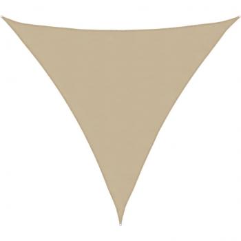 Toldo de vela triangular de tela oxford beige 6x6x6 m